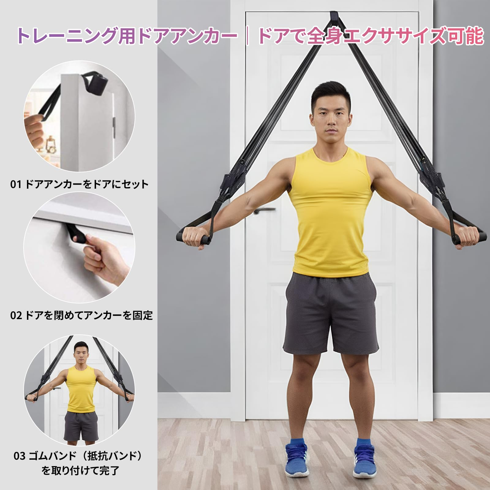 Amazon.co.jp: OKUYOSHI 筋トレ チューブ ピラティスバンド ゴム